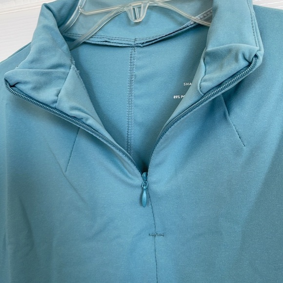 NEW! Shadow Sport Fitted Mock-Neck Zip Front Athletic Jacket, Lt Blue. XL and 1X - Picture 13 of 14